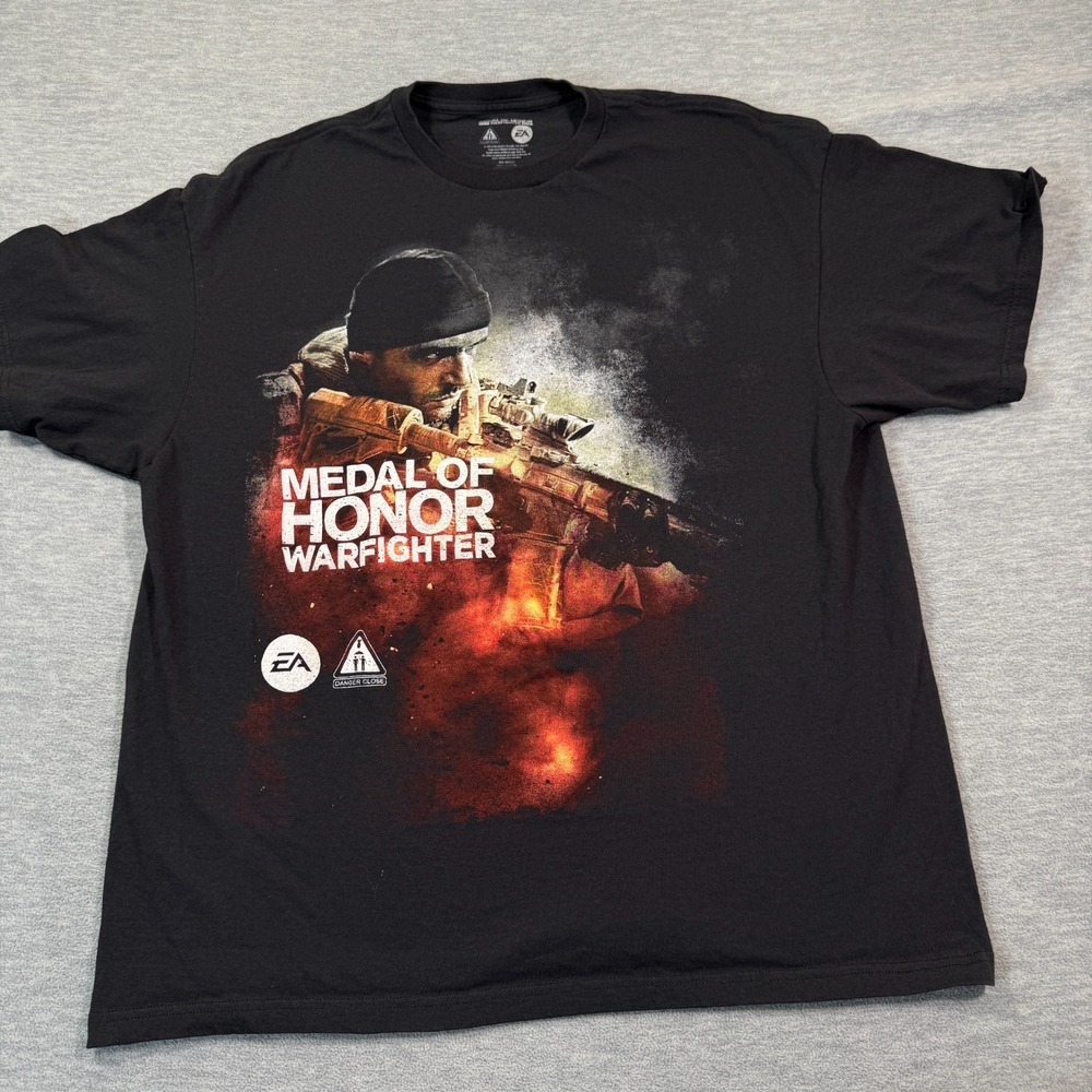 Medal of Honor Warfighter Shirt Men 2XL Black EA‎ Games Video Game Tee